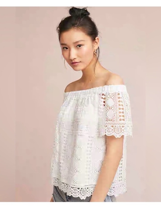 Sunday in Brooklyn Tops - Anthropologie Sunday in Brooklyn Top Coquette Cottagecore Boho Peasant Blouse S